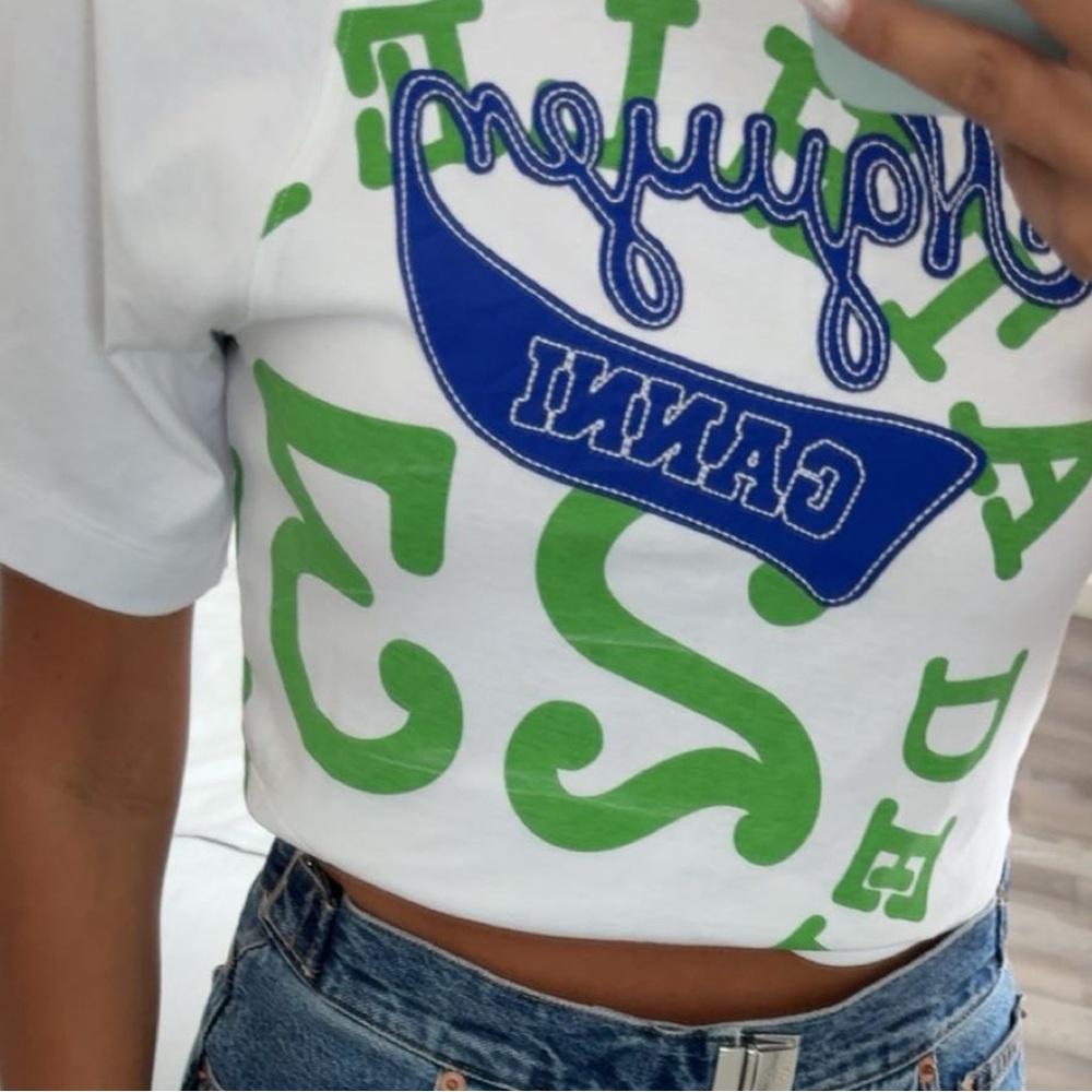 Ganni cropped t shirt